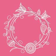 Flower circle doodle