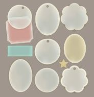 Transparent paper label in various shape N2
