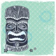 Vintage Aloha Tiki illustration
