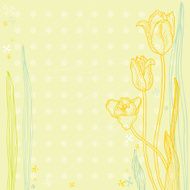 Yellow summer tulips