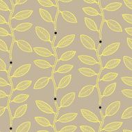 Seamless yellow tree pattern