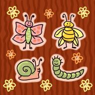 childlike insect stickers N2