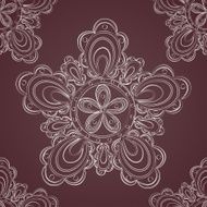 Seamless lace pattern fantasy flowers
