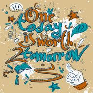 Hand drawn text lettering with Quotations and Proverb