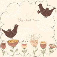 Banner with flowers and place for your text N21