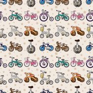Bicycle seamless pattern N7
