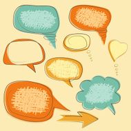 collection of grunge speech bubbles
