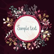 Floral background with frame and a space for text