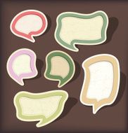 Speech bubbles vector scrapbook set