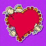 Love hearts frame N7