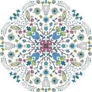 Hand drawn floral pattern N4