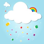 funny cloud rain of gifts