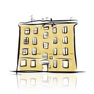 Sketch of old building for your design