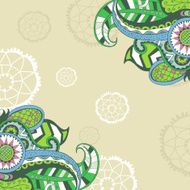 Decorative element corners Template wave design for card N3