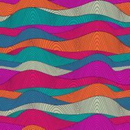 Seamless wave hand-drawn pattern N97