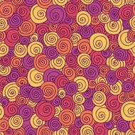 Color curls seamless pattern