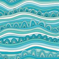 Seamless wave hand-drawn pattern N98
