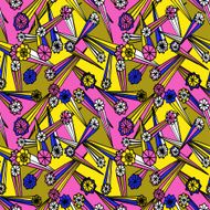 abstract stars and snowflakes pattern