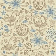 Retro floral seamless background N19