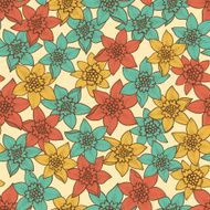 Floral seamless pattern with nand drawn flowers N6