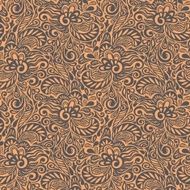 Seamless abstract curly floral pattern N6