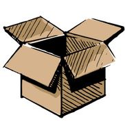 Open box icon isolated on white background