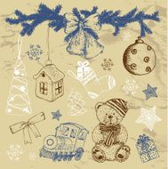 Hand-drawn Christmas illustration N6