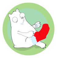 Polar Bear with Stocking