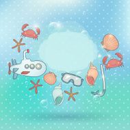 Underwater summer card N4