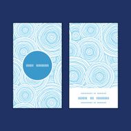 Vector doodle circle water texture vertical round frame pattern business N2