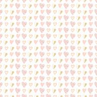 Seamless pattern of hand drawn hearts N2