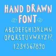 Doodle 3D vector font N3