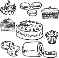 Cakes collection in Black and White N2