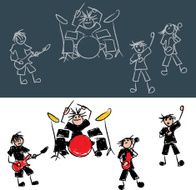 Stick figure rock band N2