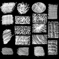 Scribble Smears Hand Drawn in Pencil vector logo design elemen N3