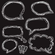 Hand Drawn Speech Bubbles Set N6