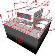modern house with architect&#039;s notes