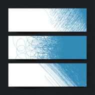 Collection of three horizontal banner designs with creative dif