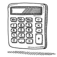 Office Calculator Drawing