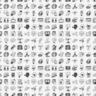 seamless doodle communication pattern N99