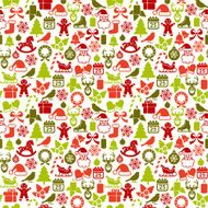 Christmas Seamless background with flat icons N4