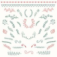 Hand drawn design elements and borders N2
