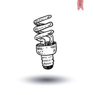 Fluorescent Light Bulb icon - vector illustration N8