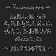 Simple monochrome hand drawn font Complete abc alphabet set Letters N2