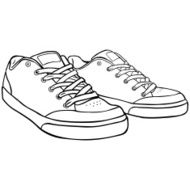 Vector Line Art Skaters Shoes