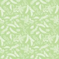 Seamless Tileable Vintage Floral Background Pattern - Vector Illustration N6