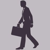 Vector Single Silhouette of Business Man N7