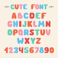 Hand drawn font Complete abc alphabet set Letters and numbers N8