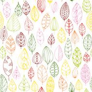 vector seamless pattern with leaves N23