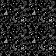 Seamless pattern background with hearts